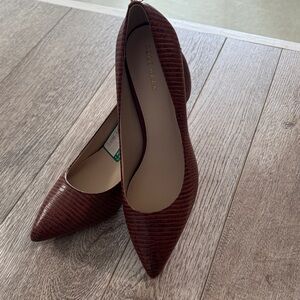 Cole Haan Women's Textured Maroon Flats